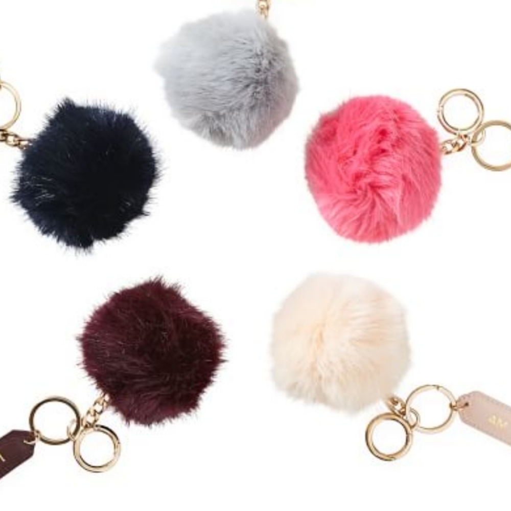 Mark & Graham Blush Pom Pom Keychain
